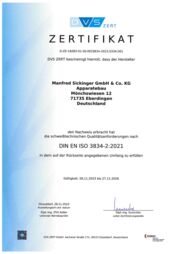 Zertifikat EN ISO 3834-2:2021 - 2023-2026 als PDF öffnen